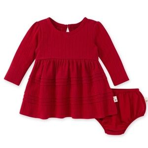 Burt’s Bees Baby Cotton Red Dress with panties - Sz 5